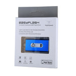 RQW-02 3 合 1 USB 2.0、8 針及 Micro USB 32GB 隨身碟，RQW-02 藍色