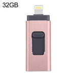 easyflash RQW-01B 3 合 1 USB 2.0 & 8 Pin & Micro USB 32GB 隨身碟，RQW-01B 玫瑰金