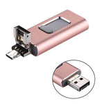 easyflash RQW-01B 3 合 1 USB 2.0 & 8 Pin & Micro USB 32GB 隨身碟，RQW-01B 玫瑰金