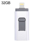 easyflash RQW-01B 3 in 1 USB 2.0 & 8 Pin & Micro USB 32GB Flash Drive, RQW-01B Silver