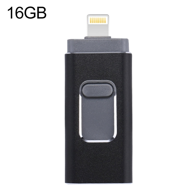 easyflash RQW-01B 3 合 1 USB 2.0 & 8 Pin & Micro USB 16GB 隨身碟，RQW-01B 黑色、RQW-01B 金色、RQW-01B 玫瑰金、RQW-01B 銀色