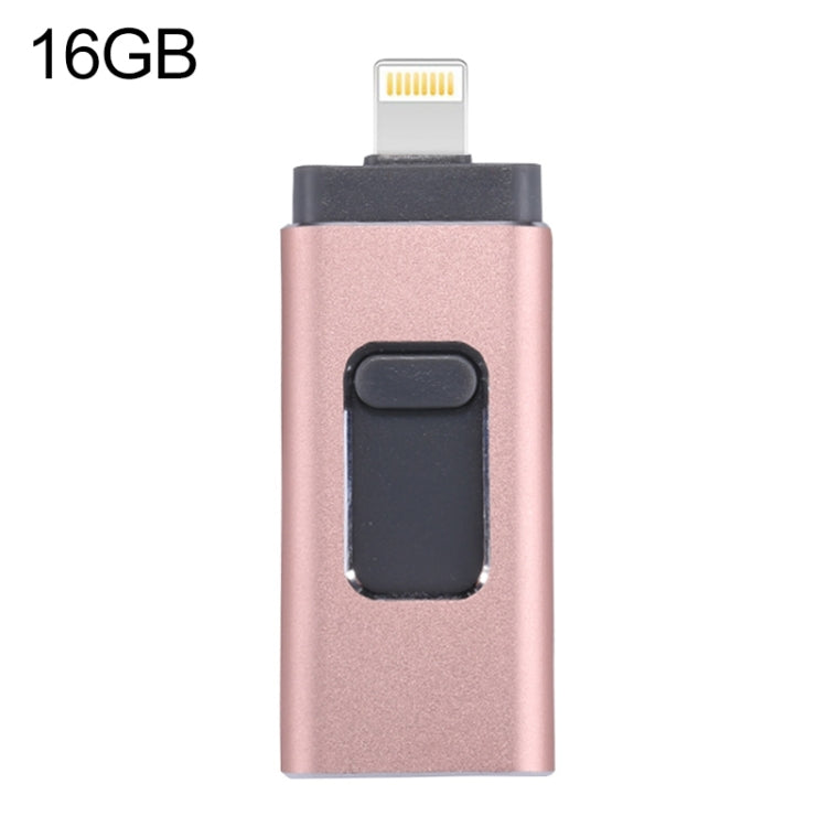 easyflash RQW-01B 3 合 1 USB 2.0 & 8 Pin & Micro USB 16GB 隨身碟，RQW-01B 黑色、RQW-01B 金色、RQW-01B 玫瑰金、RQW-01B 銀色
