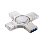 RQW-11S 4 合 1 USB 2.0 & 8 Pin & Micro USB & USB-C / Type-C 64GB 隨身碟，RQW-11S
