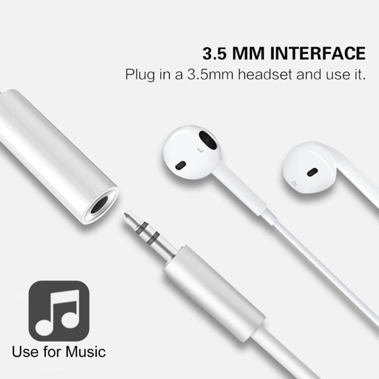 8 Pin 公頭轉 3.5mm 母頭音頻轉接線，需連接藍牙，長度：約7.5公分，支援藍牙