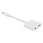 8 Pin 母頭 + 3.5mm 音頻母頭轉 8 Pin 公頭充電及聽音轉接器