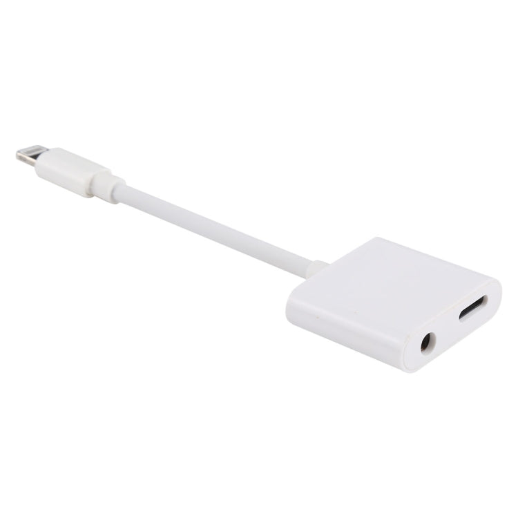 8 Pin 母頭 + 3.5mm 音頻母頭轉 8 Pin 公頭充電及聽音轉接器