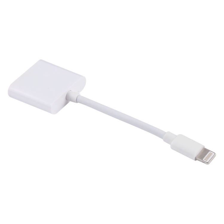 8 Pin 母頭 + 3.5mm 音頻母頭轉 8 Pin 公頭充電及聽音轉接器
