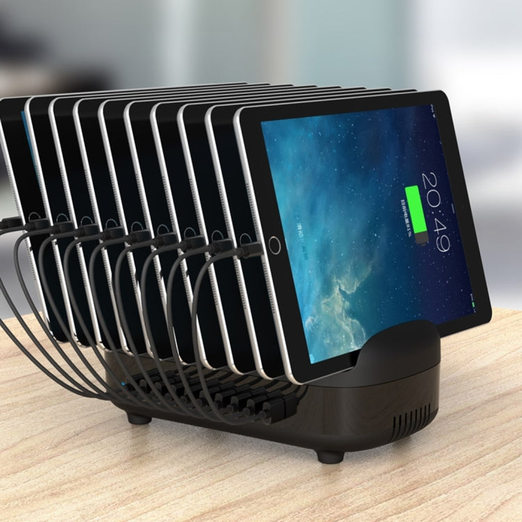 ORICO DUK-10P 120W 10 埠 USB 智能充電站附手機和平板支架，歐規插頭，歐規插頭（黑色），歐規插頭（白色），美規插頭（黑色），美規插頭（白色），英規插頭（黑色），英規插頭（白色），澳規插頭（黑色），澳規插頭（白色）