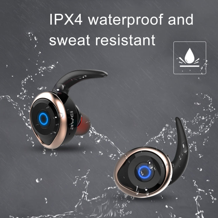 AWEI T1 運動耳機 IPX4 防水無線藍牙 V4.2 立體聲耳機，支援 TWS，T1