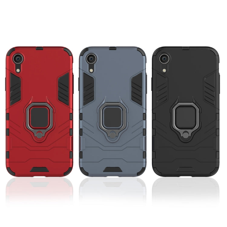 For iPhone XR PC + TPU Shockproof Protective Case with Magnetic Ring Holder, For XR