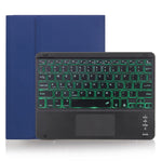 X-11BCS 皮革素面紋理可拆式藍牙鍵盤平板保護套，適用於 iPad Pro 11 吋 2020 / 2018，附觸控板、筆槽及背光