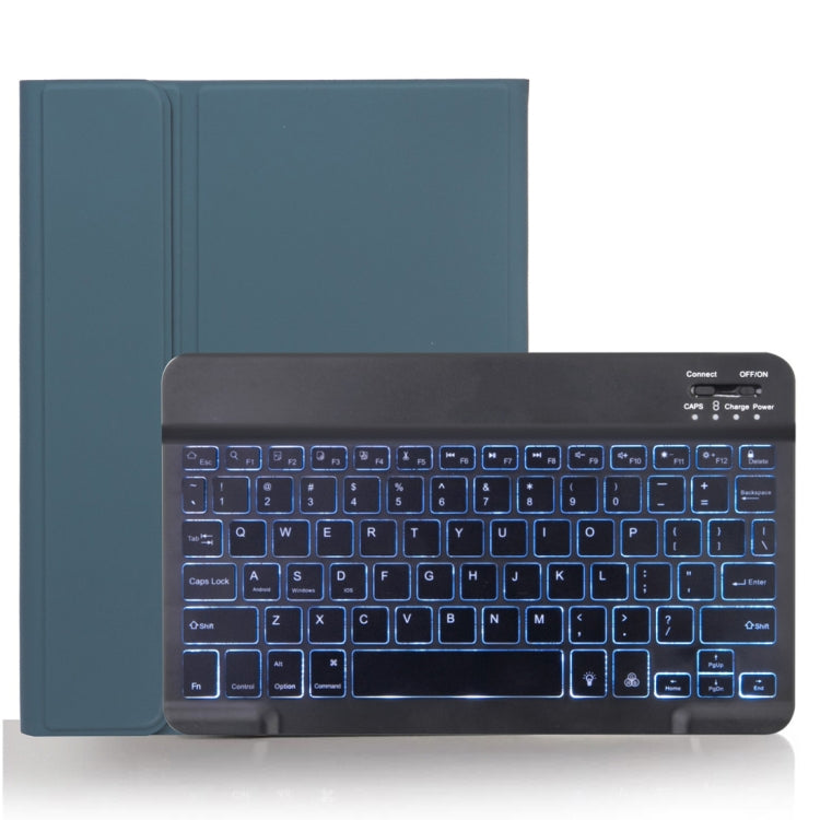 X-11BS 皮膚質感純色可拆式藍牙鍵盤平板保護套，適用於 iPad Pro 11 吋 2020 / 2018，帶筆槽及背光，黑色鍵盤