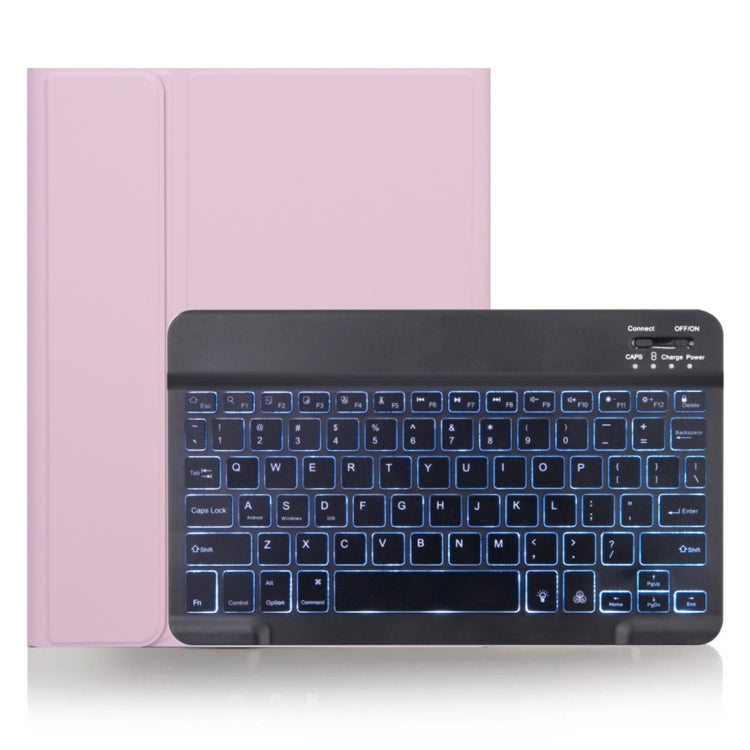 X-11BS 皮膚質感純色可拆式藍牙鍵盤平板保護套，適用於 iPad Pro 11 吋 2020 / 2018，帶筆槽及背光，黑色鍵盤