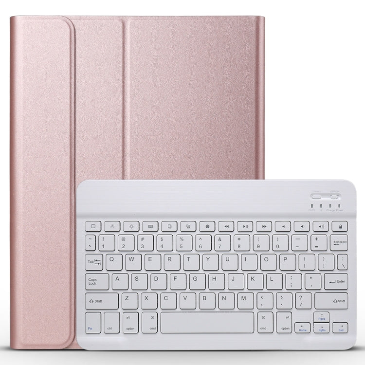 A11 藍牙3.0超薄ABS可拆式藍牙鍵盤皮革平板保護套，帶筆架，適用於iPad Pro 11 2022 / 2021 / Air 5 / Air 4