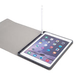 RK508 適用於iPad Air 2 & Air 1 / Pro 9.7吋 & 2017 iPad & 2018 iPad 絲滑紋理可拆式塑膠藍牙鍵盤皮革平板保護套，帶支架及筆槽功能