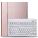 可拆式藍牙鍵盤 + 拉絲紋理橫向翻蓋皮革平板保護套，帶筆架，適用於 iPad Pro 11 吋（2018）