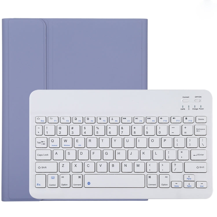 TG11B 可拆卸藍牙白色鍵盤 + 超細纖維皮革平板保護套，適用 iPad Pro 11 吋（2020），附筆槽及筆架，白色鍵盤
