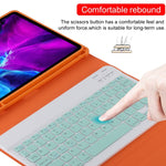 TG11B 可拆式藍牙綠色鍵盤 + 超細纖維皮革平板保護套，適用於 iPad Pro 11 吋（2020），帶筆槽及支架，綠色鍵盤