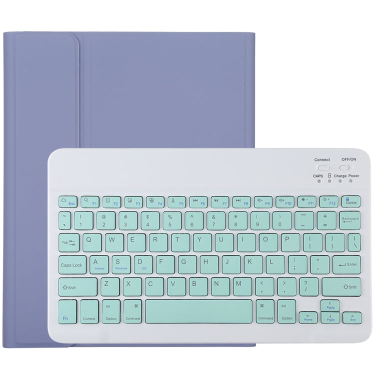 TG11B 可拆式藍牙綠色鍵盤 + 超細纖維皮革平板保護套，適用於 iPad Pro 11 吋（2020），帶筆槽及支架，綠色鍵盤
