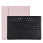 T129 可拆式藍牙黑色鍵盤超細纖維皮革平板保護套，適用於 iPad Pro 12.9 吋（2020），帶支架，黑色鍵盤