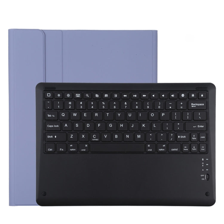 T129 可拆式藍牙黑色鍵盤超細纖維皮革平板保護套，適用於 iPad Pro 12.9 吋（2020），帶支架，黑色鍵盤
