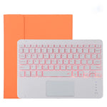 TG11BCS Detachable Bluetooth White Keyboard Microfiber Leather Tablet Case for iPad Pro 11 inch (2020), with Backlight & Touchpad & Pen Slot & Holder, White Keyboard