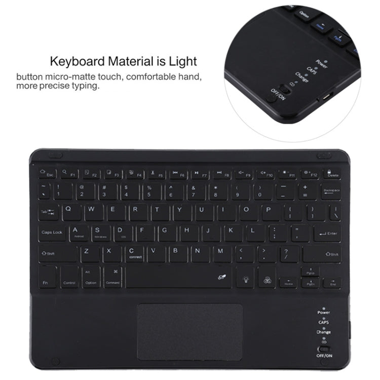 TG11BCS 可拆式藍牙黑色鍵盤超細纖維皮革平板保護套，適用於 iPad Pro 11 吋（2020），帶背光、觸控板、筆槽及筆架，黑色鍵盤