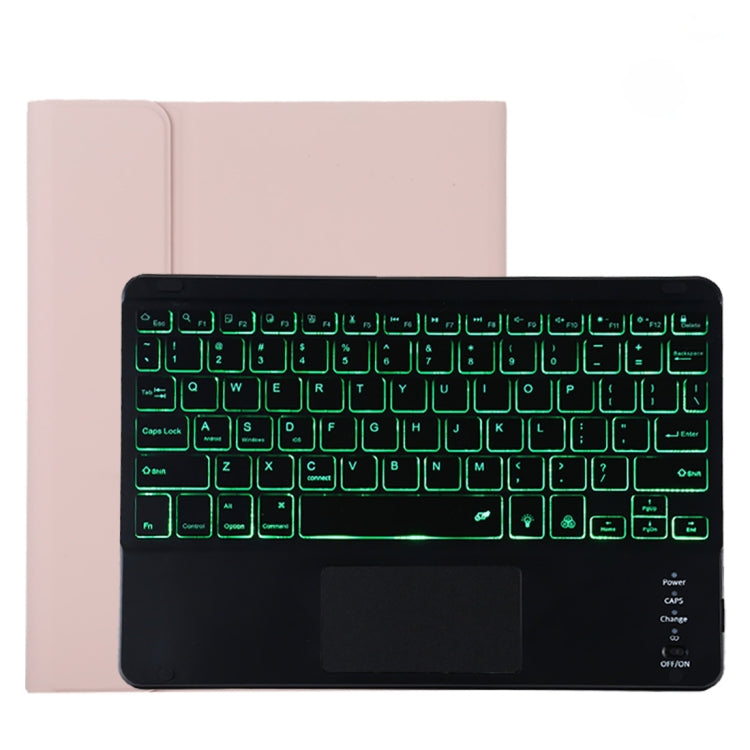 TG11BCS 可拆式藍牙黑色鍵盤超細纖維皮革平板保護套，適用於 iPad Pro 11 吋（2020），帶背光、觸控板、筆槽及筆架，黑色鍵盤