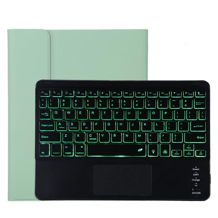 TG11BCS 可拆式藍牙黑色鍵盤超細纖維皮革平板保護套，適用於 iPad Pro 11 吋（2020），帶背光、觸控板、筆槽及筆架，黑色鍵盤