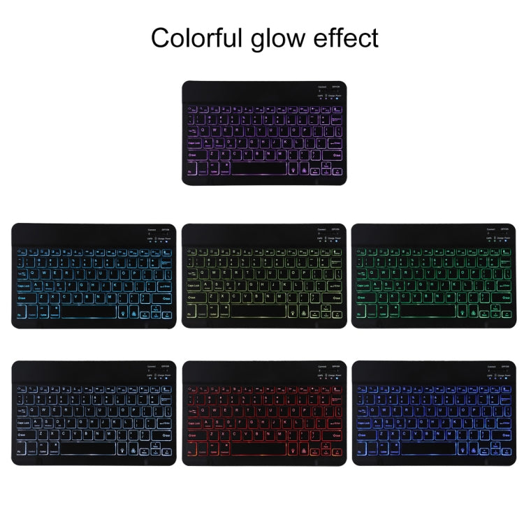 TG11BS 可拆式藍牙黑色鍵盤+超細纖維皮革平板保護套，適用於iPad Pro 11吋（2020），帶背光、筆槽及筆架，黑色鍵盤