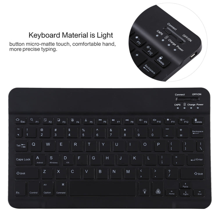 TG11BS 可拆式藍牙黑色鍵盤+超細纖維皮革平板保護套，適用於iPad Pro 11吋（2020），帶背光、筆槽及筆架，黑色鍵盤