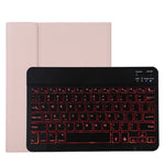 TG11BS 可拆式藍牙黑色鍵盤+超細纖維皮革平板保護套，適用於iPad Pro 11吋（2020），帶背光、筆槽及筆架，黑色鍵盤