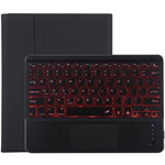 TG-102BCS 可拆式藍牙黑色鍵盤+超細纖維皮革平板保護套，適用於iPad 10.2吋 / iPad Air（2019），帶觸控板、背光、筆槽及筆架，黑色鍵盤