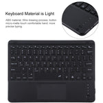 TG-102BCS 可拆式藍牙黑色鍵盤+超細纖維皮革平板保護套，適用於iPad 10.2吋 / iPad Air（2019），帶觸控板、背光、筆槽及筆架，黑色鍵盤