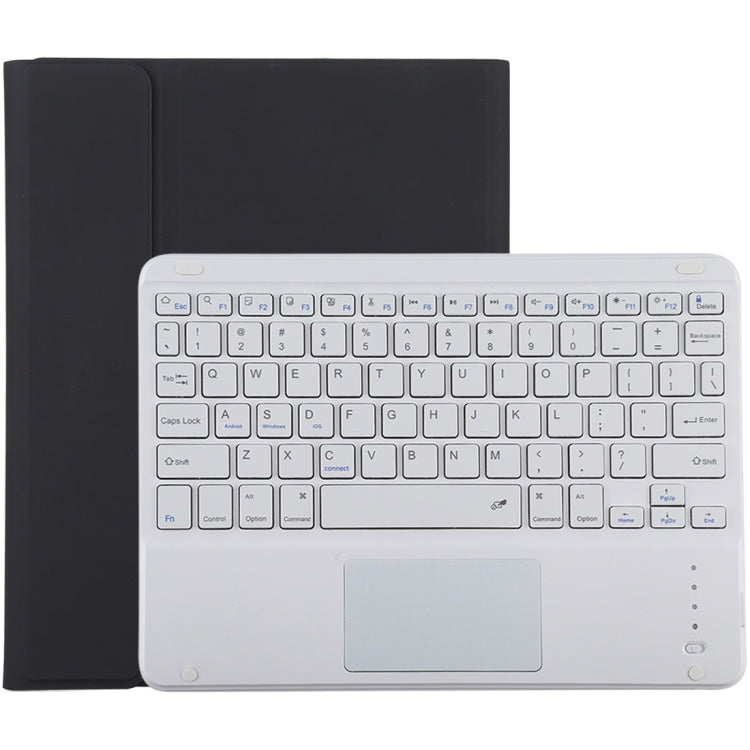 TG-102BC 可拆式藍牙白色鍵盤 + 超細纖維皮革平板保護套，適用於 iPad 10.2 吋 / iPad Air（2019），帶觸控板、筆槽及筆架，白色鍵盤