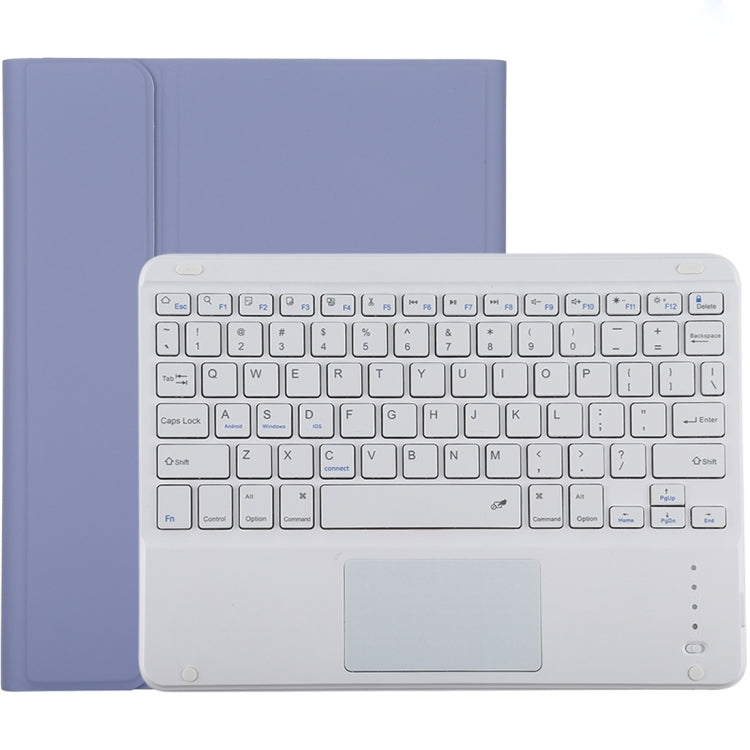 TG-102BC 可拆式藍牙白色鍵盤 + 超細纖維皮革平板保護套，適用於 iPad 10.2 吋 / iPad Air（2019），帶觸控板、筆槽及筆架，白色鍵盤