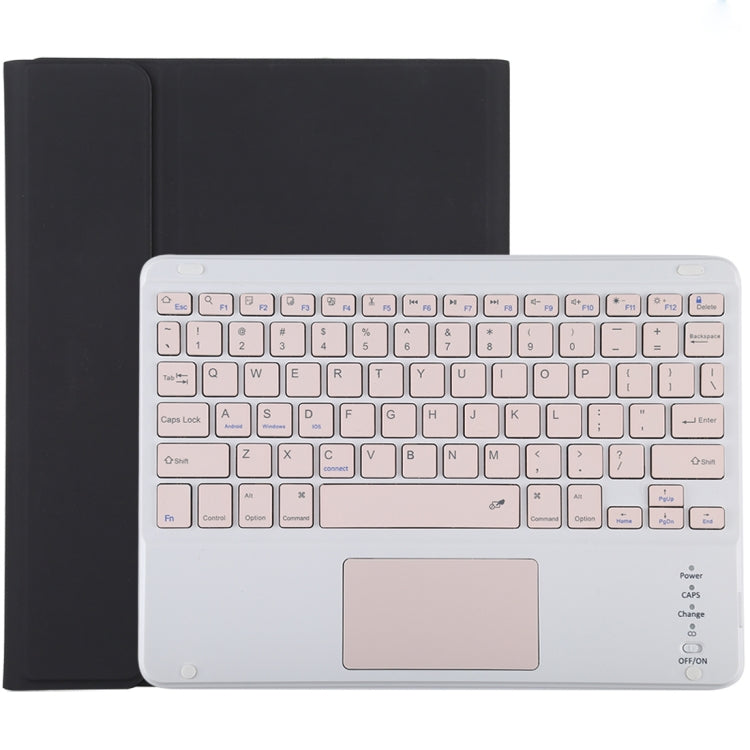 TG-102BC 可拆式藍牙粉紅色鍵盤 + 10.2 吋 iPad / iPad Air (2019) 專用超細纖維皮革平板保護套，附觸控板、筆槽及筆架，粉紅色鍵盤