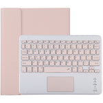 TG-102BC 可拆式藍牙粉紅色鍵盤 + 10.2 吋 iPad / iPad Air (2019) 專用超細纖維皮革平板保護套，附觸控板、筆槽及筆架，粉紅色鍵盤