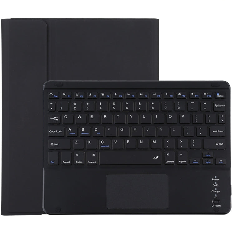 TG-102BC 可拆式藍牙黑色鍵盤 + 超細纖維皮革平板保護套，適用於 iPad 10.2 吋 / iPad Air (2019)，附觸控板、筆槽及筆架，TG-102BC