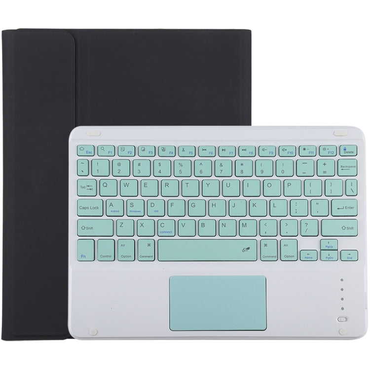 TG-102BC 可拆式藍牙綠色鍵盤 + 超細纖維皮革平板保護套，適用於iPad 10.2吋 / iPad Air (2019)，附觸控板、筆槽及筆架，綠色鍵盤