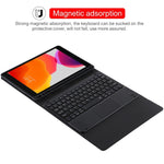 TG97BC 可拆式藍牙黑色鍵盤 + 超細纖維皮革平板保護套，適用於iPad 9.7吋，附觸控板、筆槽及筆架，TG97BC