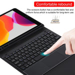 TG109BC 可拆式藍牙黑色鍵盤 + 超細纖維皮革平板保護套，適用於 iPad Air 2020，附觸控板、筆槽及筆架，TG109BC