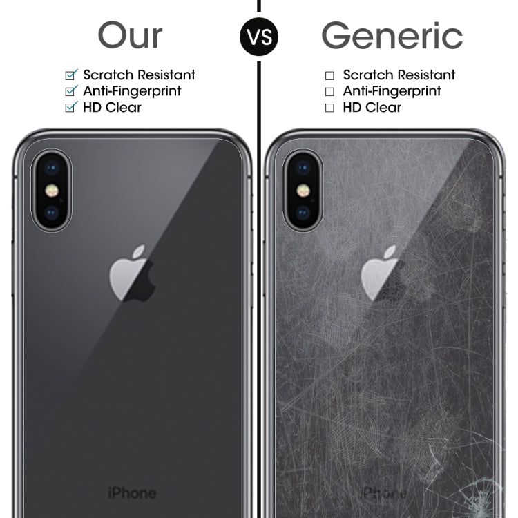 For iPhone X / XS Transparent Tempered Glass Back Screen Protector, For X