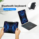 T11-AS 適用於 iPad Air 11 2025 / Air 5 / 4 10.9 / Pro 11 2022&2021&2020&2018 觸控背光分離式藍牙鍵盤皮革保護套，T11-AS