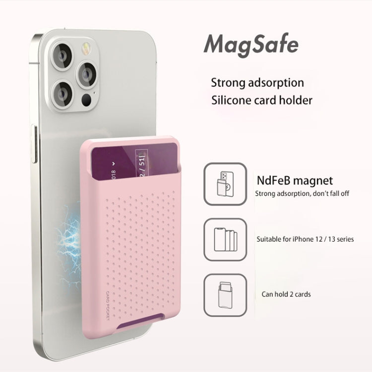 適用於iPhone 13系列 / iPhone 12系列矽膠錢包袋卡片套防消磁卡片夾Magsafing磁性貼