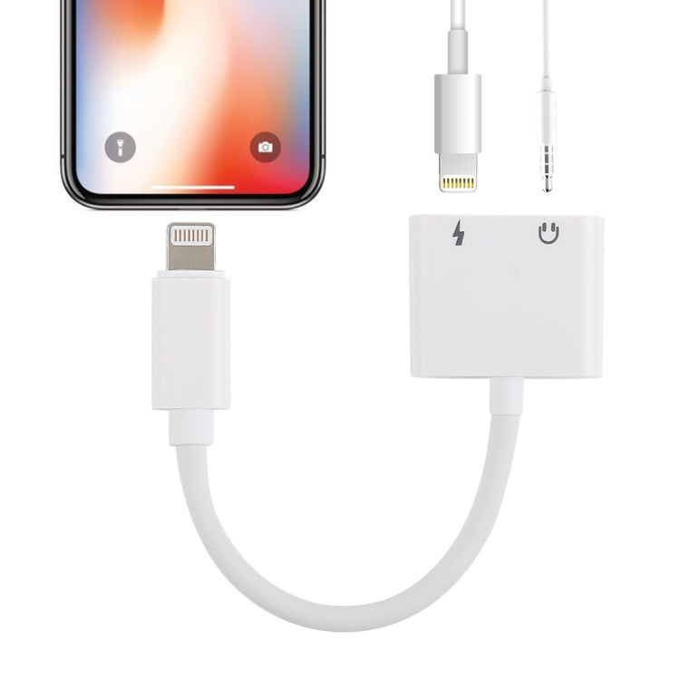 GL011 2合1 8針母座 + 3.5mm母座轉8針公座音頻充電轉接器