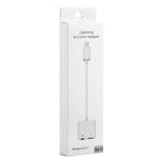 GL011 2合1 8針母座 + 3.5mm母座轉8針公座音頻充電轉接器