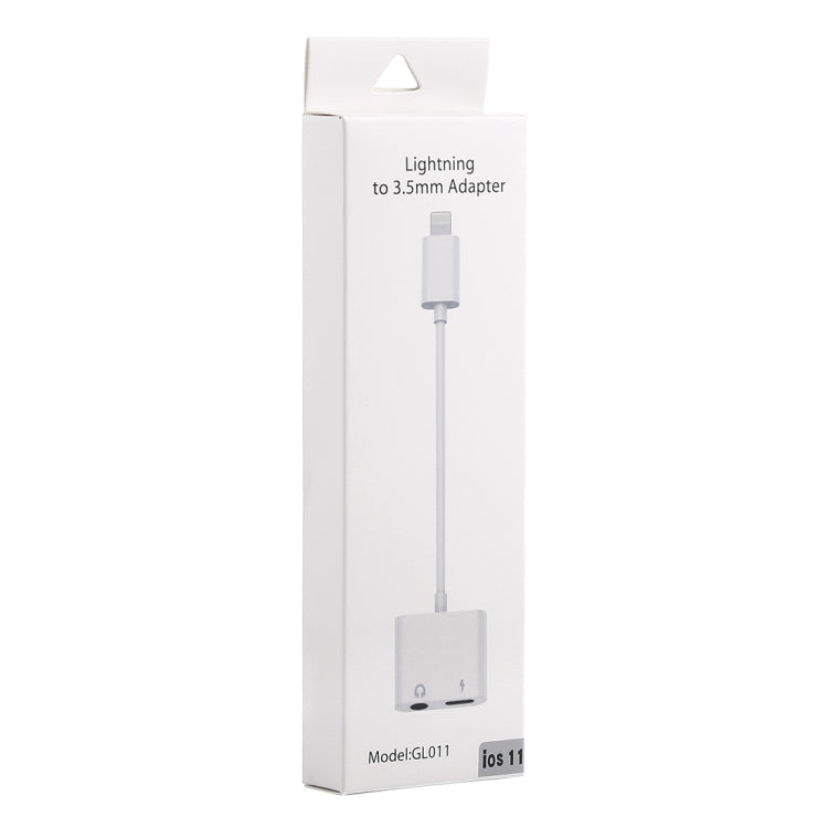 GL011 2合1 8針母座 + 3.5mm母座轉8針公座音頻充電轉接器