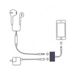 GL011 2合1 8針母座 + 3.5mm母座轉8針公座音頻充電轉接器