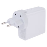 A3P 最大輸出 3A USB-C / Type-C + QC3.0 + 雙 USB 四埠壁掛旅行充電器，歐規插頭，歐規插頭